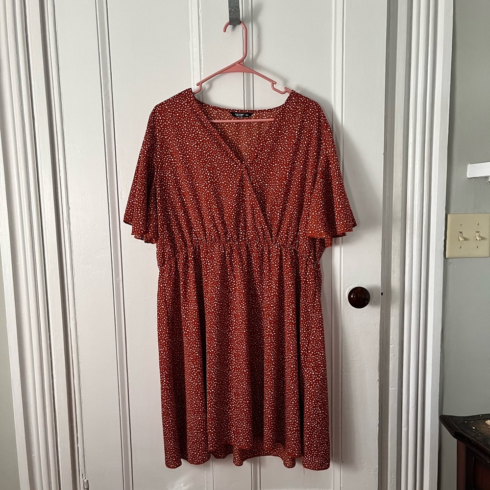 Red and Crème Dress